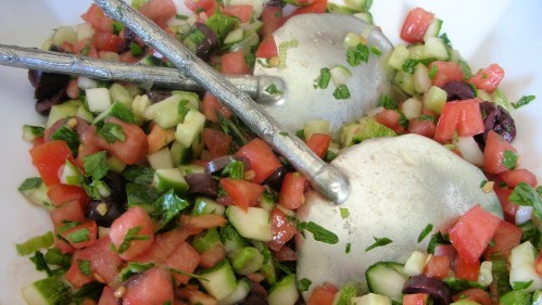 Vic's olivey Israeli-style salad