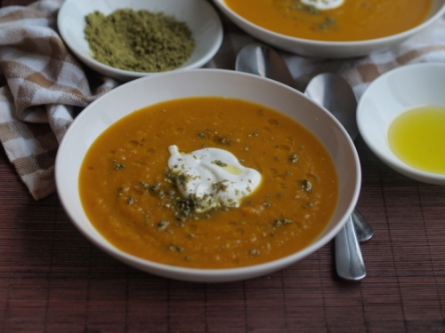 Butternut squash and saffron soup (Einat Admony/Balaboosta)